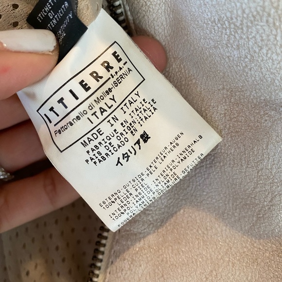 Versace Leather Jacket Off white color with zippers - Picture 2 of 16